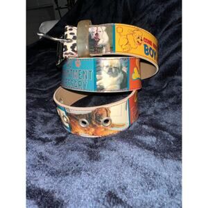 VINTAGE CUTEST UNWORN DOG THEMED BELT GROOMER POP ART DOG LOVERS UNISEX